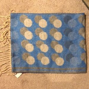 Blue polka dot scarf NWT
